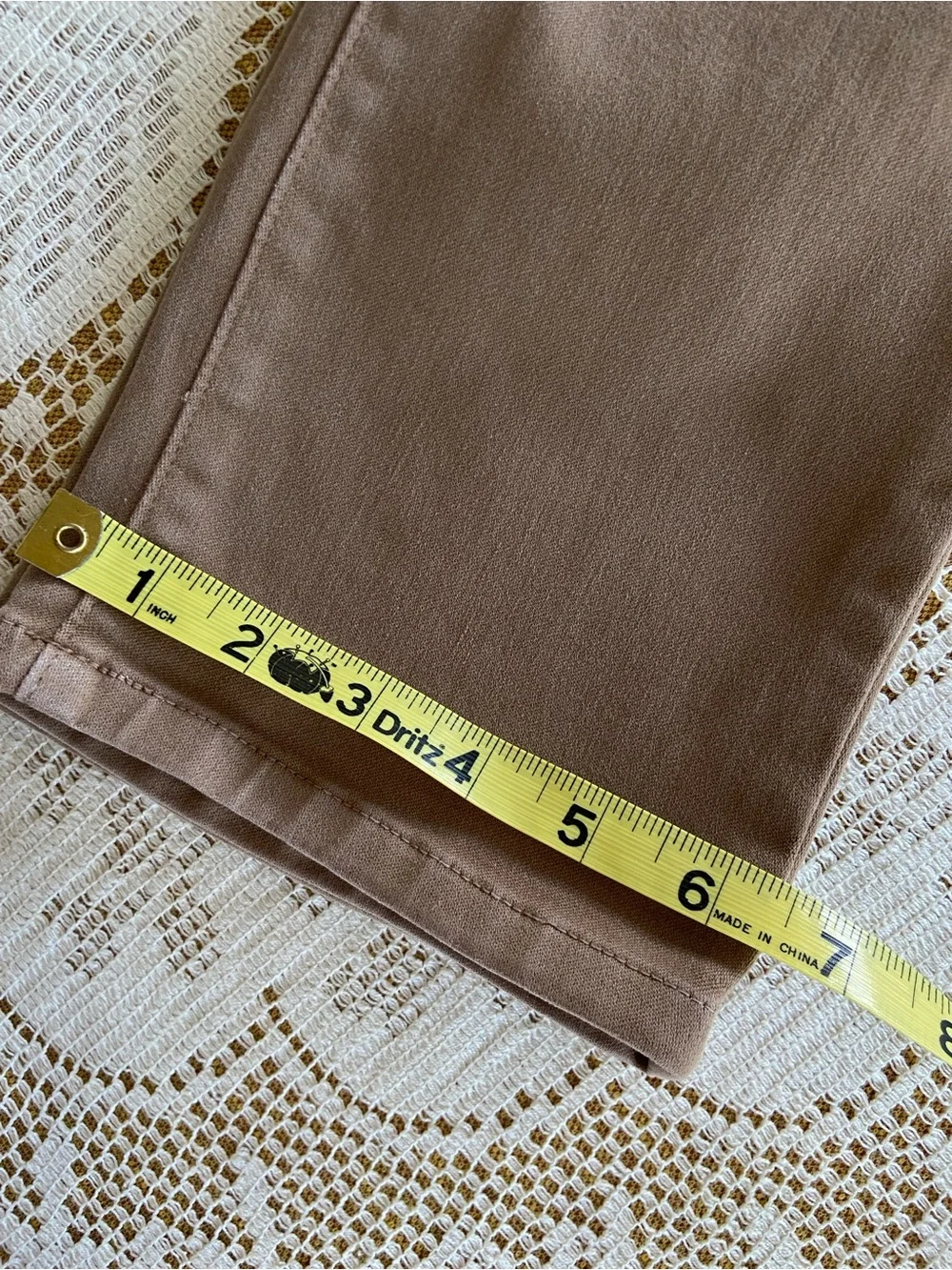 NYDJ Mid Rise LEGGING Stretch Jeans in Camel Brush Demin Size 2 - Picture 9 of 14